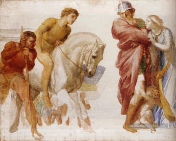 Étude pour Coriolanus symboliste George Frederic Watts Peinture à l'huile